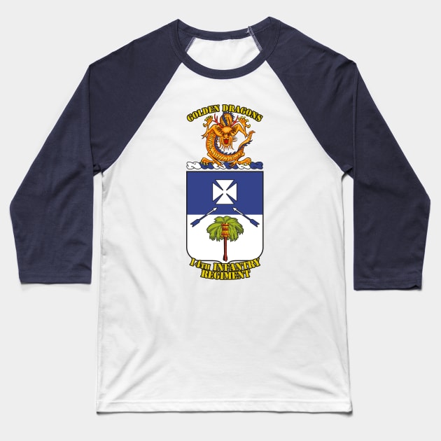 14th Infantry Regiment Baseball T-Shirt by MBK